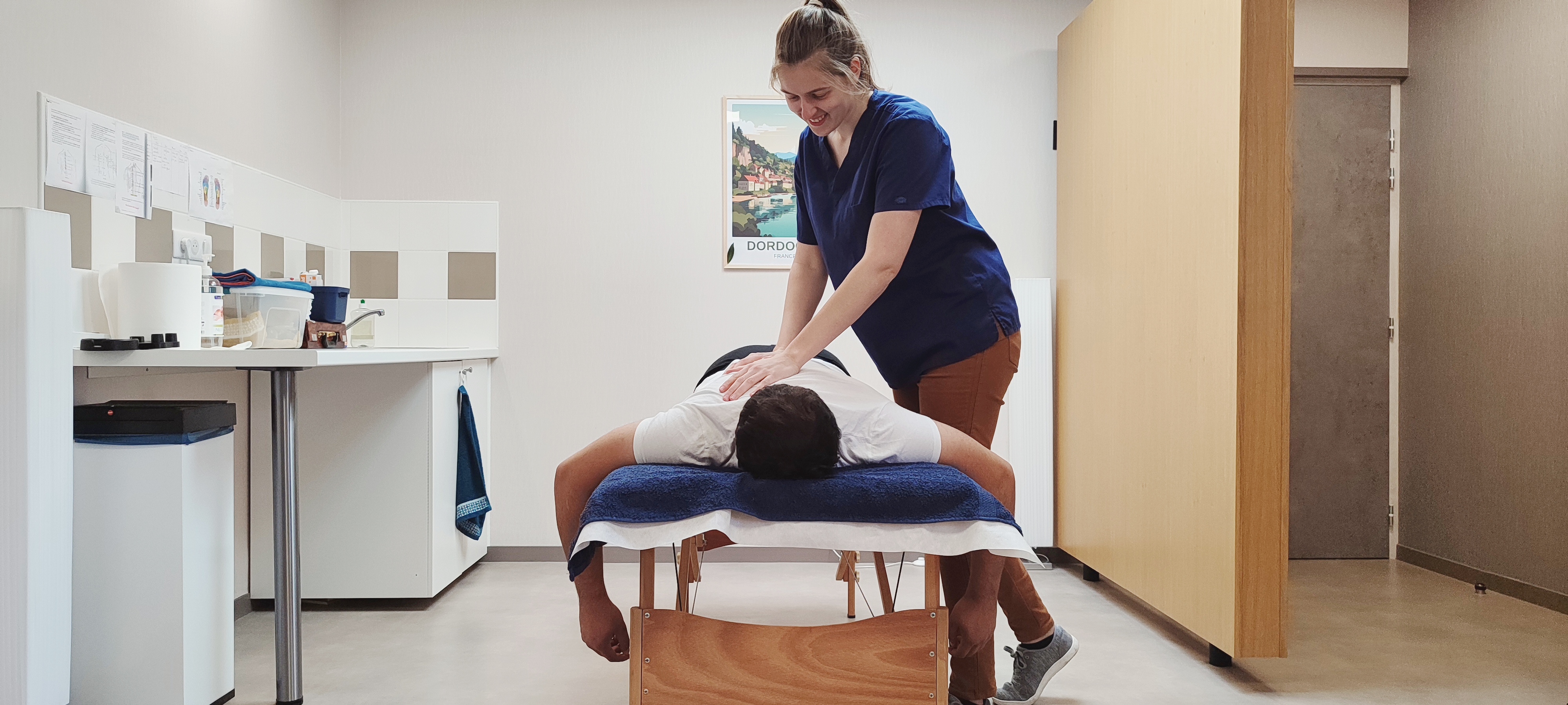 Séance d'ostéopathie